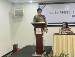 Wakil Ketua DPC PERADI Makassar dalam sambutannya Tekankan Komitmen Moral dan Etik kepada Peserta Ujian Profesi Advokat